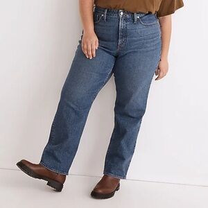 Madewell womens blue curvy perfect vintage straight jeans 24W NEW